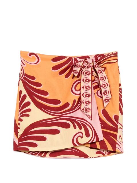 FARM Rio arabesque tie skirt - Red - zdjęcie produktu nr 1