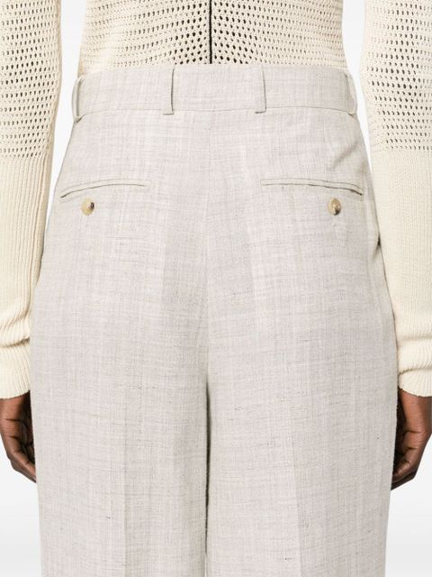 TOTEME double-pleated tailored trousers - Neutrals