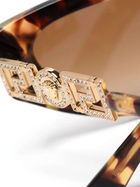 Versace Eyewear Greca Strass cat-eye sunglasses - Brown