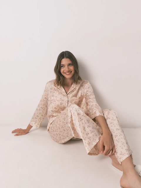 women'secret piżama damska kolor różowy satynowa 2542462