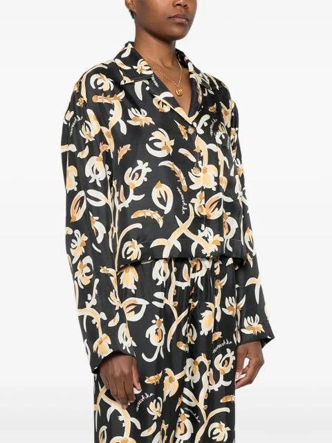 Nanushka long-sleeve floral-print shirt - Black - zdjęcie produktu nr 2