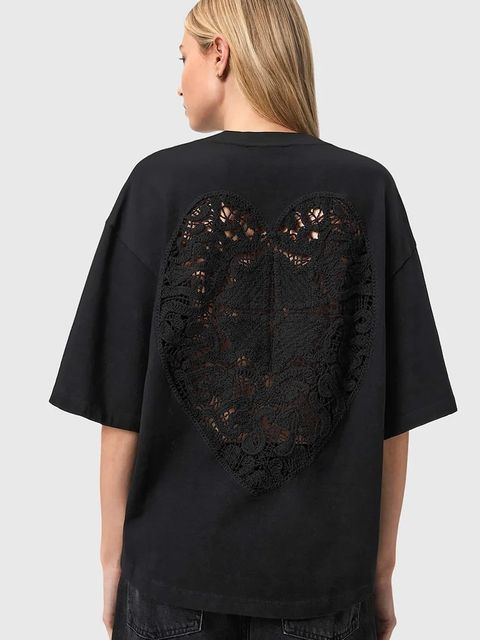 AllSaints T-shirt oversize damski bawełniany ESME - zdjęcie produktu nr 1