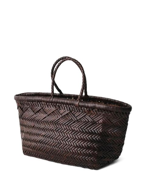 DRAGON DIFFUSION small triple jump woven tote bag - Brown - zdjęcie produktu nr 2
