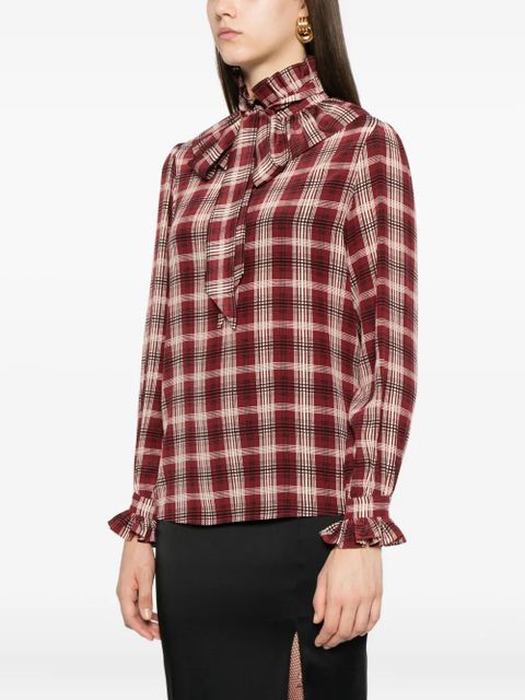 Saint Laurent checked blouse - Red