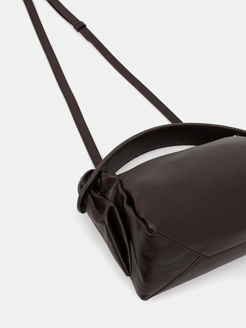 Kenzo torebka skórzana kolor brązowy FE62SA818L01