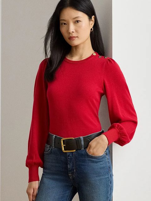 Lauren Ralph Lauren sweter damski kolor czerwony 200980974 - zdjęcie produktu nr 1