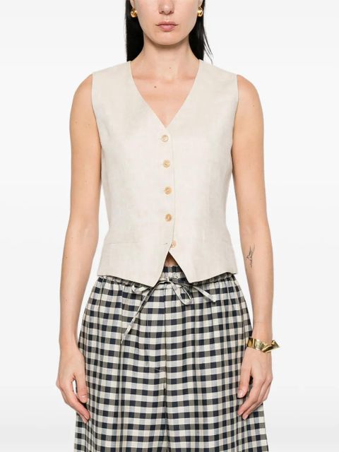 Weekend Max Mara Pace button V-neck gilet - Neutrals