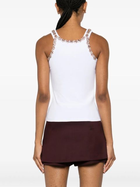 PINKO crystal-embellished tank top - White