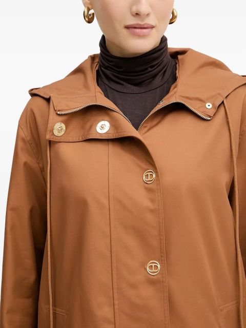 TWINSET hooded parka coat - Brown