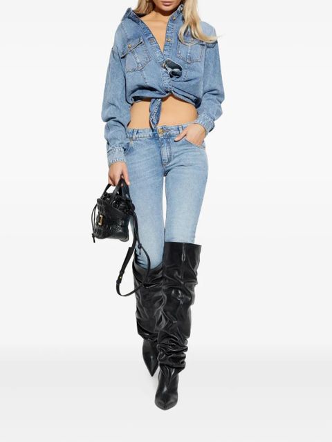 Balmain point-collar denim shirt - Blue - zdjęcie produktu nr 2