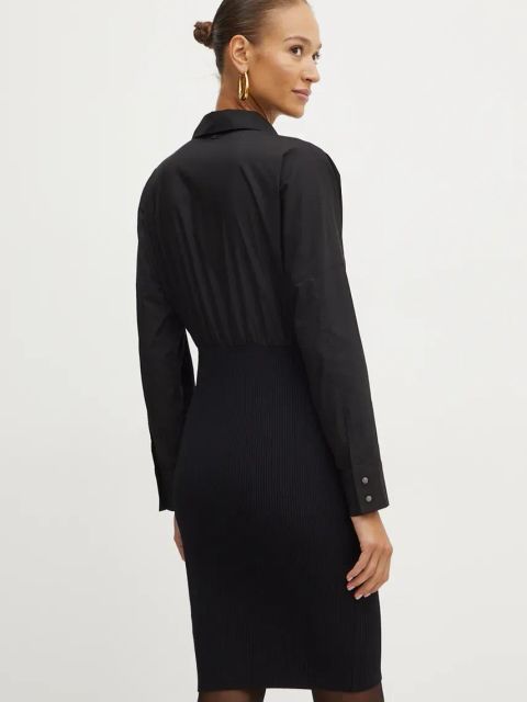 Liu Jo sukienka kolor czarny mini oversize WF4073 MA05P