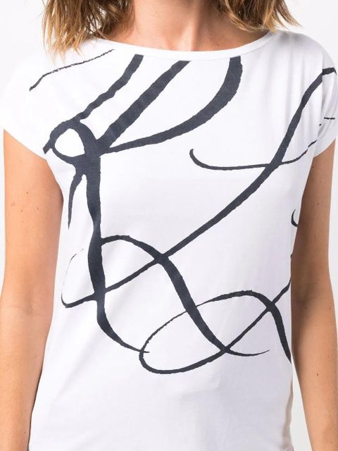 Lauren Ralph Lauren oversized logo print top - White