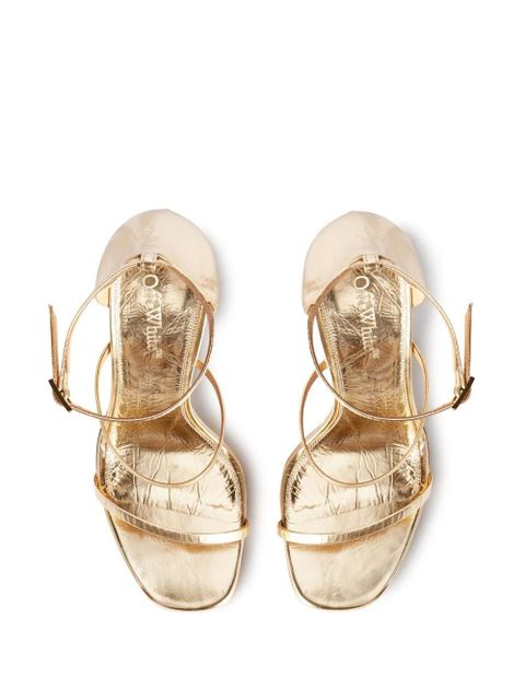 Off-White strappy leather sandals - Gold