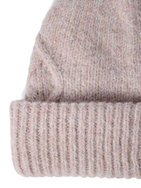 Moncler logo motif beanie hat - Pink