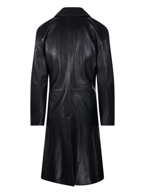 Balenciaga button-fastening leather coat - Black - zdjęcie produktu nr 2