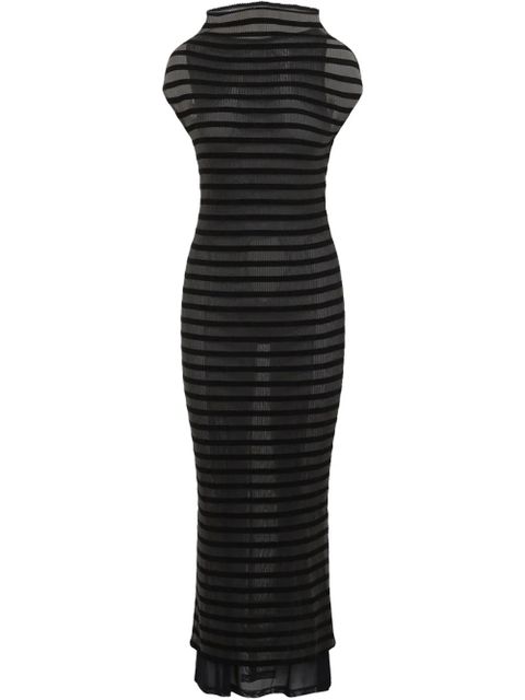 Jean Paul Gaultier striped maxi dress - Black - zdjęcie produktu nr 1