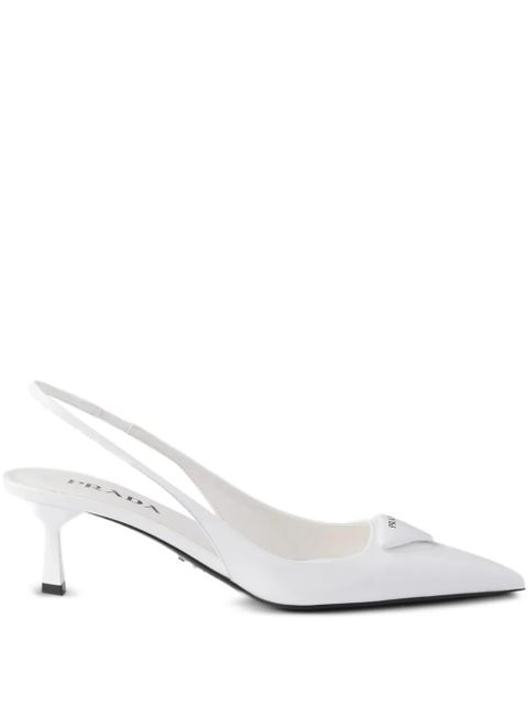 Prada triangle-logo pumps - White - zdjęcie produktu nr 1
