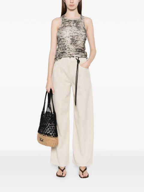 PINKO snakeskin-print tank top - Neutrals - zdjęcie produktu nr 2