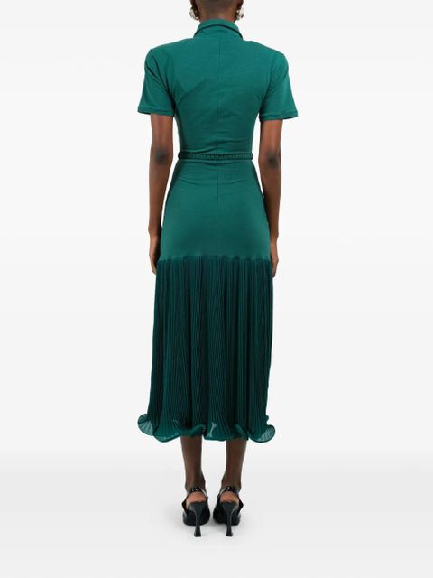 Rowen Rose pleated polo dress - Green