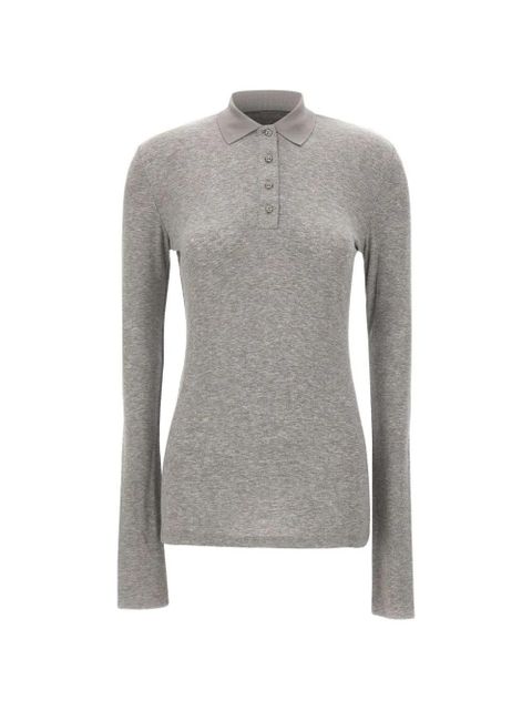 ENTIRE STUDIOS ribbed long-sleeve polo - Grey - zdjęcie produktu nr 1