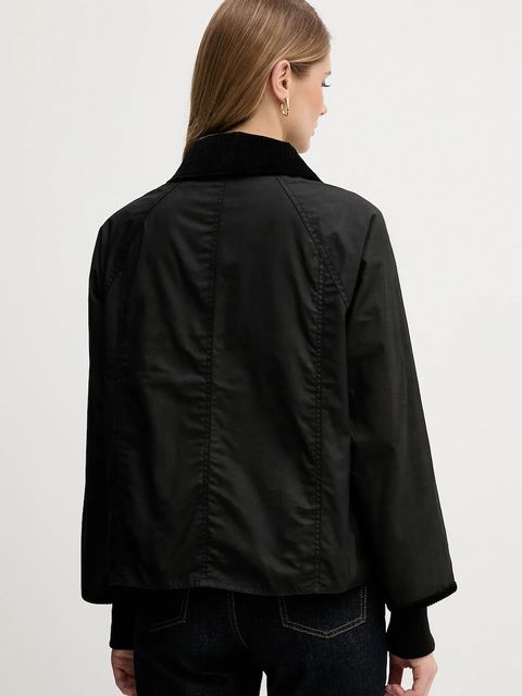 Barbour kurtka Cropped Beadnell Wax damska kolor czarny przejściowa LWX1403 - zdjęcie produktu nr 2