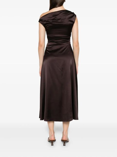 STAUD cowl-neck draped dress - Brown - zdjęcie produktu nr 2