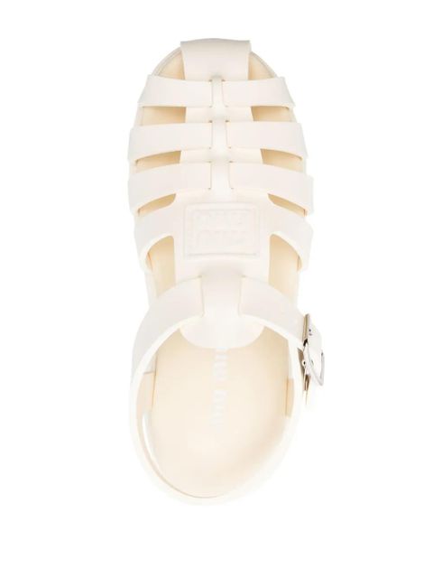 Miu Miu caged flatform sandals - White
