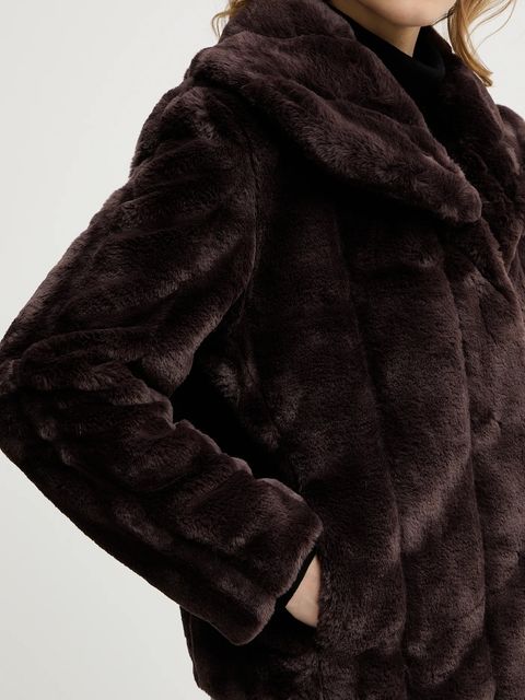 Guess kurtka damska kolor brązowy przejściowa