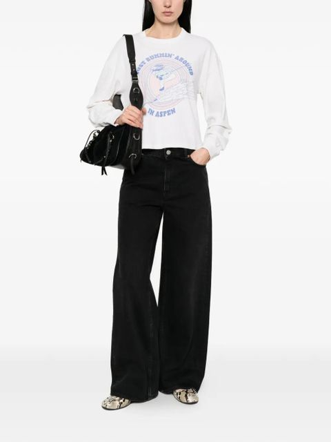 RE/DONE Boxy Boyfriend long-sleeve T-shirt - White - zdjęcie produktu nr 2