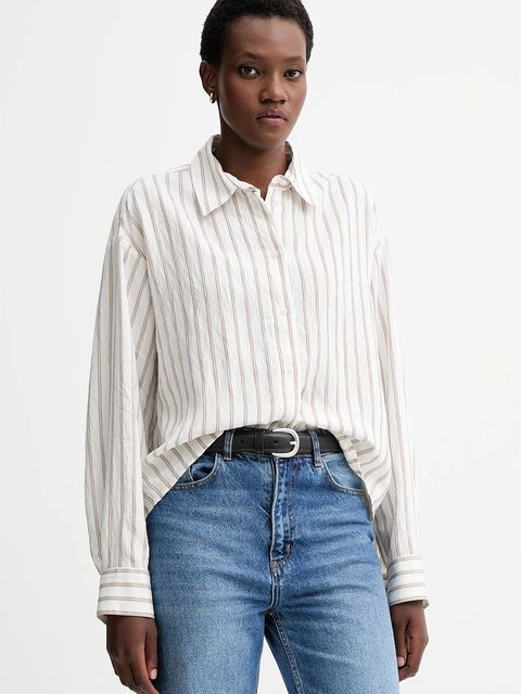 Marc O'Polo koszula damska kolor biały relaxed z kołnierzykiem klasycznym 510090542267 - zdjęcie produktu nr 1