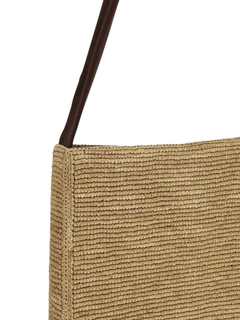 The Row Lori curved raffia shoulder bag - Neutrals