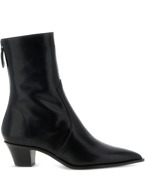 Aquazzura pointed-toe zip boots - Black - zdjęcie produktu nr 1