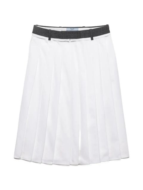 Prada pleated poplin midi skirt - White - zdjęcie produktu nr 1