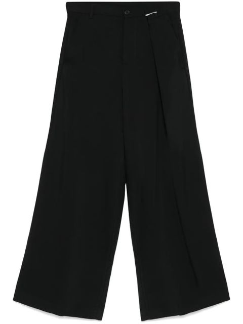 MM6 Maison Margiela pleat-detail trousers - Black - zdjęcie produktu nr 1