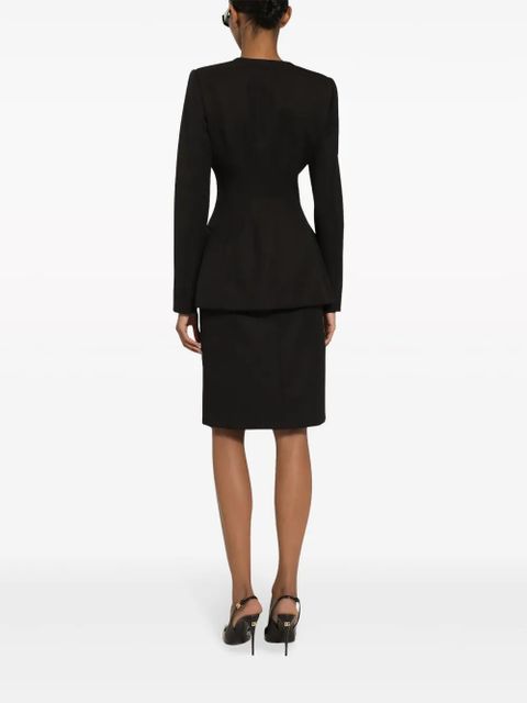 Dolce & Gabbana single-breasted collarless blazer - Black - zdjęcie produktu nr 2