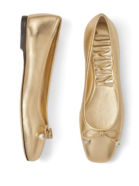 Jimmy Choo Elme ballerina shoes - Gold