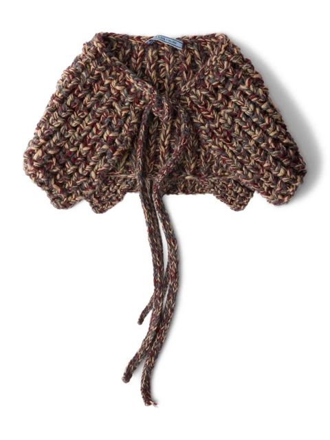 Prada mélange wool knit collar - Brown - zdjęcie produktu nr 1