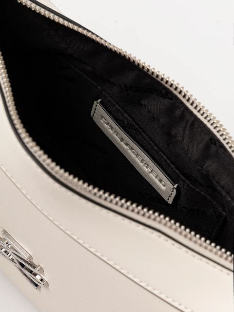 Karl Lagerfeld torebka skórzana K/AUTOGRAPH kolor biały B1W30236