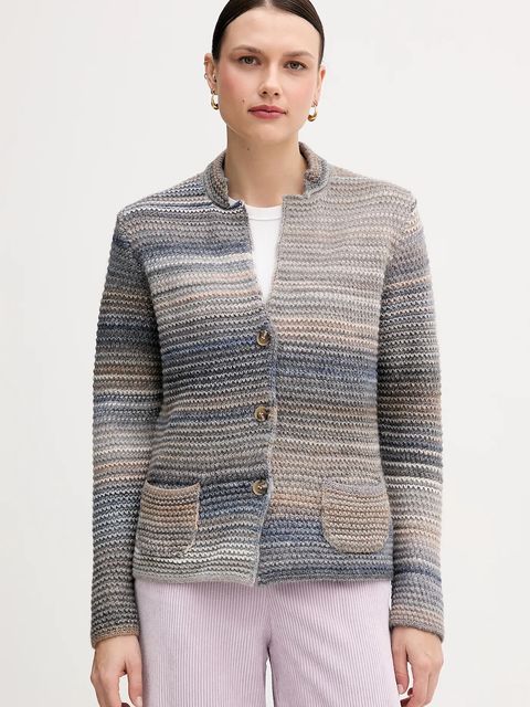 United Colors of Benetton kardigan z dodatkiem wełny kolor szary 105CD6880 - zdjęcie produktu nr 1