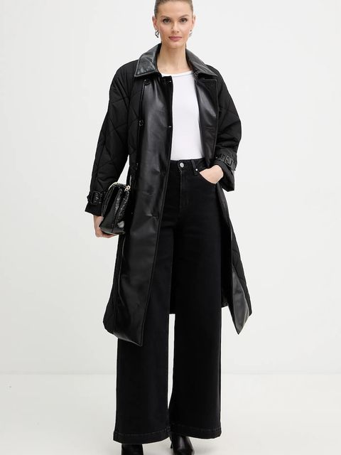 Guess jeansy z domieszką kaszmiru damskie kolor czarny W5BA1C D0711