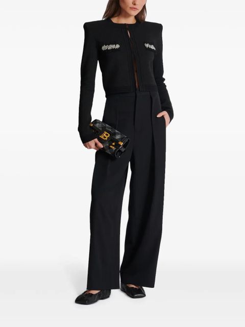 Balmain crystal-embellished cardigan - Black - zdjęcie produktu nr 2