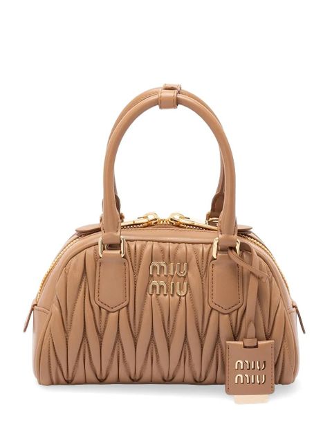 Miu Miu Arcadie leather tote bag - Neutrals - zdjęcie produktu nr 1
