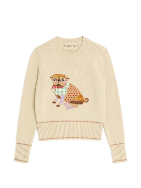 Valentino Garavani embroidered sweater - Neutrals - zdjęcie produktu nr 1