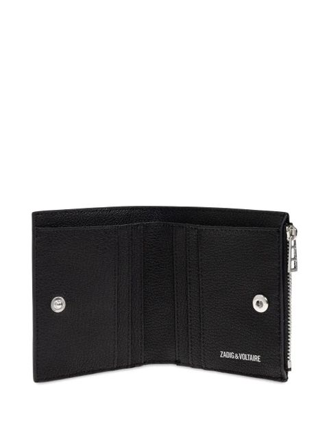 Zadig&Voltaire wings-plaque zip-around wallet - Black
