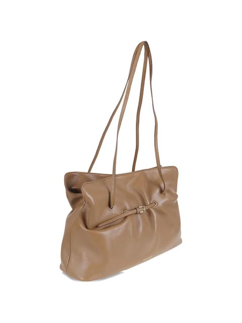 Prada top-handle leather shoulder bag - Neutrals