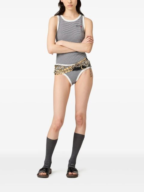 Miu Miu x Petit Bateau ribbed jersey briefs - Blue