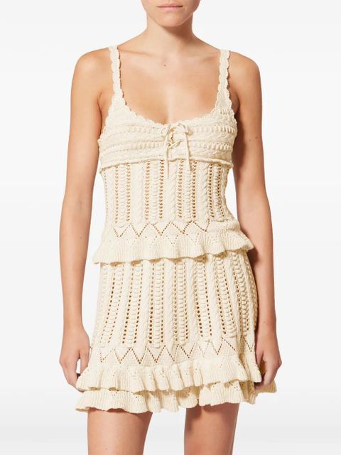 MARANT ÉTOILE Neves ruffled top - Neutrals