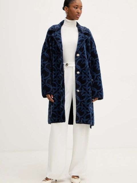 Pinko płaszcz kolor granatowy 105415 A2WY