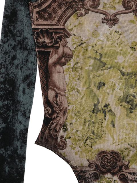 Jean Paul Gaultier high-neck print bodysuit - Blue - zdjęcie produktu nr 2