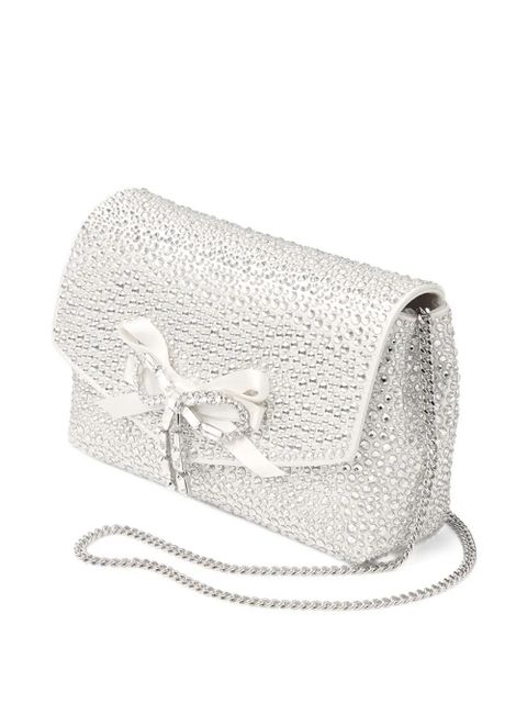 Jimmy Choo Soft Bow crystal mini bag - White